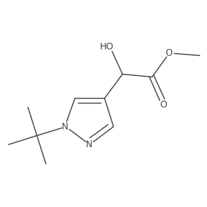 methyl 2-(1-tert-butyl-1H-pyrazol-4-yl)-2-hydroxyacetate Structure