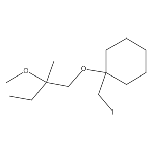 1-(Iodomethyl)-1-(2-methoxy-2-methylbutoxy)cyclohexane结构式