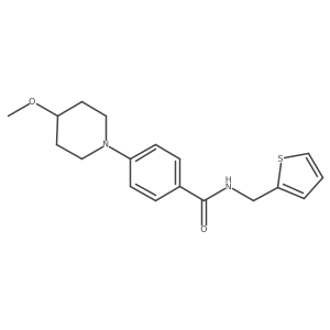 4-(4-methoxypiperidin-1-yl)-N-(thiophen-2-ylmethyl)benzamide Structure