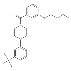(2-(2-Methoxyethoxy)pyridin-4-yl)(4-(3-(trifluoromethyl)phenyl)piperazin-1-yl)methanone结构式