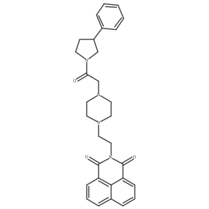 2-(2-(4-(2-oxo-2-(3-phenylpyrrolidin-1-yl)ethyl)piperazin-1-yl)ethyl)-1H-benzo[de]isoquinoline-1,3(2H)-dione Structure