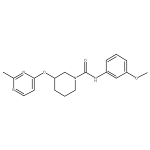 N-(3-methoxyphenyl)-3-((2-methylpyrimidin-4-yl)oxy)piperidine-1-carboxamide结构式
