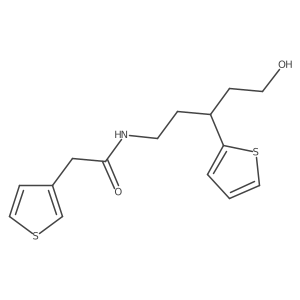 N-(5-hydroxy-3-(thiophen-2-yl)pentyl)-2-(thiophen-3-yl)acetamide Structure