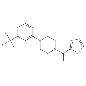 Furan-2-yl(4-(6-(trifluoromethyl)pyrimidin-4-yl)piperazin-1-yl)methanone Structure
