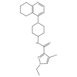 4-chloro-1-ethyl-N-(1-(5,6,7,8-tetrahydroquinazolin-4-yl)piperidin-4-yl)-1H-pyrazole-3-carboxamide Structure