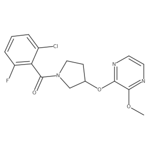 (2-Chloro-6-fluorophenyl)(3-((3-methoxypyrazin-2-yl)oxy)pyrrolidin-1-yl)methanone Structure
