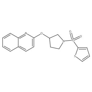 2-((1-(Thiophen-2-ylsulfonyl)pyrrolidin-3-yl)oxy)quinoline结构式