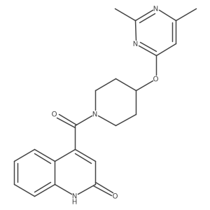 (4-((2,6-Dimethylpyrimidin-4-yl)oxy)piperidin-1-yl)(2-hydroxyquinolin-4-yl)methanone Structure