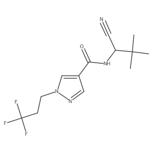 N-(1-cyano-2,2-dimethylpropyl)-1-(3,3,3-trifluoropropyl)-1H-pyrazole-4-carboxamide结构式