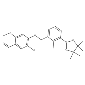5-Chloro-2-methoxy-4-[[2-methyl-3-(4,4,5,5-tetramethyl-1,3,2-dioxaborolan-2-yl)phenyl]methoxy]benzaldehyde结构式