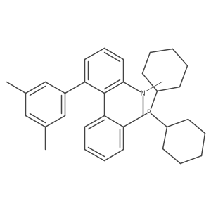 2''-(Dicyclohexylphosphanyl)-N,N,3,5-tetramethyl-[1,1':2',1''-terphenyl]-3'-amine结构式