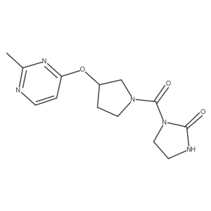 1-{3-[(2-Methylpyrimidin-4-yl)oxy]pyrrolidine-1-carbonyl}imidazolidin-2-one Structure