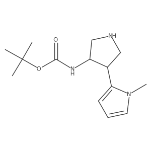 tert-butyl (4-(1-methyl-1H-pyrrol-2-yl)pyrrolidin-3-yl)carbamate结构式