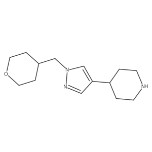 4-{1-[(oxan-4-yl)methyl]-1H-pyrazol-4-yl}piperidine结构式