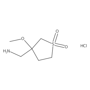 3-(Aminomethyl)-3-methoxy-1lambda6-thiolane-1,1-dione hydrochloride结构式