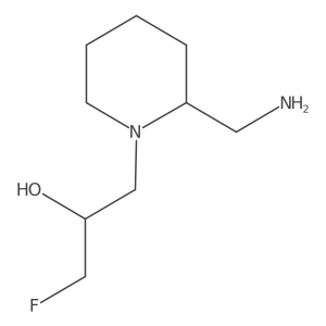 1-[(2S)-2-(aminomethyl)piperidin-1-yl]-3-fluoropropan-2-ol结构式