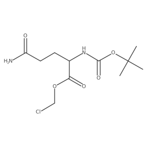 chloromethyl (2R)-2-{[(tert-butoxy)carbonyl]amino}-4-carbamoylbutanoate结构式