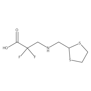 3-{[(1,3-Dithiolan-2-yl)methyl]amino}-2,2-difluoropropanoic acid结构式
