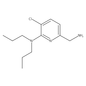 6-(aminomethyl)-3-chloro-N,N-dipropylpyridin-2-amine结构式