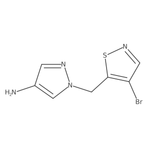 1-[(4-bromo-1,2-thiazol-5-yl)methyl]-1H-pyrazol-4-amine结构式