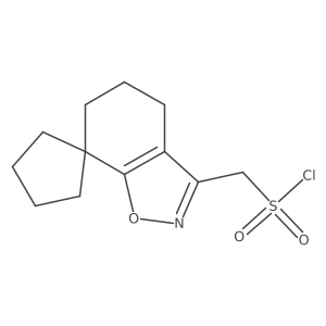 {5,6-dihydro-4H-spiro[1,2-benzoxazole-7,1'-cyclopentane]-3-yl}methanesulfonyl chloride Structure