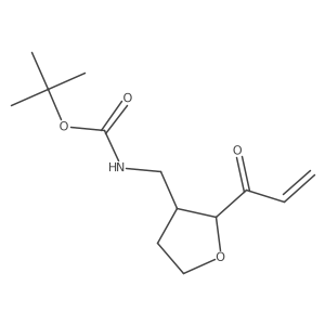 rac-tert-butyl N-{[(2R,3R)-2-(prop-2-enoyl)oxolan-3-yl]methyl}carbamate Structure