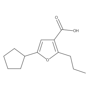 5-Cyclopentyl-2-propylfuran-3-carboxylic acid Structure