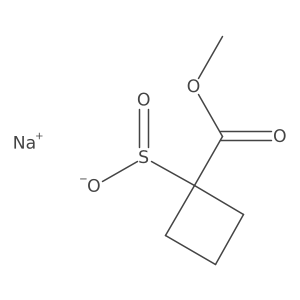 Sodium 1-(methoxycarbonyl)cyclobutane-1-sulfinate结构式