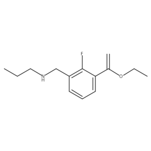 {[3-(1-Ethoxyethenyl)-2-fluorophenyl]methyl}(propyl)amine Structure