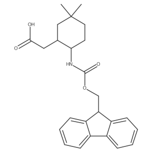 2-[2-({[(9H-fluoren-9-yl)methoxy]carbonyl}amino)-5,5-dimethylcyclohexyl]acetic acid结构式