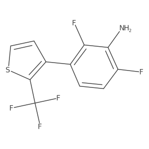 2,6-Difluoro-3-[2-(trifluoromethyl)thiophen-3-yl]aniline Structure