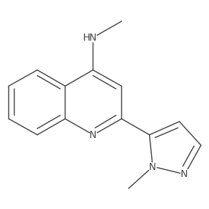 N-methyl-2-(1-methyl-1H-pyrazol-5-yl)quinolin-4-amine结构式