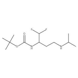 tert-butyl N-{1,1-difluoro-4-[(propan-2-yl)amino]butan-2-yl}carbamate Structure