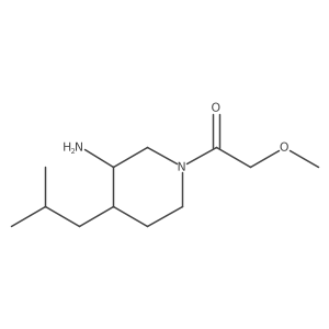 1-[3-Amino-4-(2-methylpropyl)piperidin-1-yl]-2-methoxyethan-1-one Structure