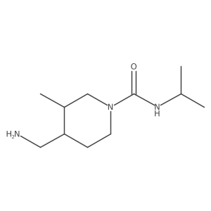 4-(aminomethyl)-3-methyl-N-(propan-2-yl)piperidine-1-carboxamide结构式