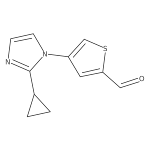 4-(2-cyclopropyl-1H-imidazol-1-yl)thiophene-2-carbaldehyde结构式