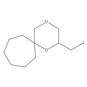 2-(Iodomethyl)-1,4-dioxaspiro[5.6]dodecane结构式