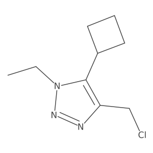 4-(chloromethyl)-5-cyclobutyl-1-ethyl-1H-1,2,3-triazole结构式