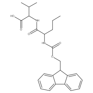 (2S)-2-[(2R)-2-({[(9H-fluoren-9-yl)methoxy]carbonyl}amino)pentanamido]-3-methylbutanoic acid Structure