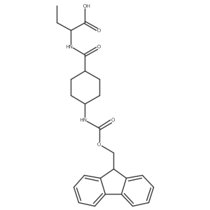 2-{[4-({[(9H-fluoren-9-yl)methoxy]carbonyl}amino)cyclohexyl]formamido}butanoic acid Structure