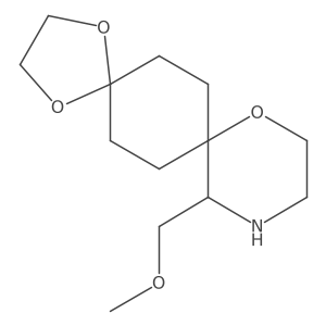 13-(Methoxymethyl)-1,4,9-trioxa-12-azadispiro[4.2.5^{8}.2^{5}]pentadecane结构式