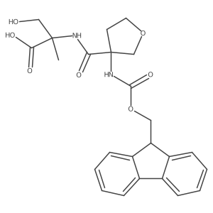 2-{[3-({[(9H-fluoren-9-yl)methoxy]carbonyl}amino)oxolan-3-yl]formamido}-3-hydroxy-2-methylpropanoic acid Structure