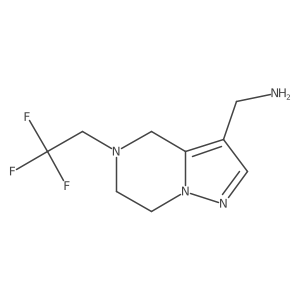 [5-(2,2,2-trifluoroethyl)-4H,5H,6H,7H-pyrazolo[1,5-a]pyrazin-3-yl]methanamine结构式