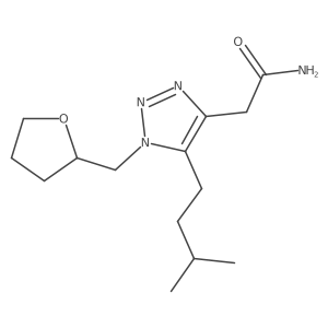 2-[5-(3-methylbutyl)-1-(oxolan-2-ylmethyl)-1H-1,2,3-triazol-4-yl]acetamide结构式