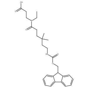 3-[N-ethyl-6-({[(9H-fluoren-9-yl)methoxy]carbonyl}amino)-4,4-dimethylhexanamido]propanoic acid Structure