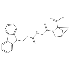 2-[2-({[(9H-fluoren-9-yl)methoxy]carbonyl}amino)acetyl]-2-azabicyclo[2.1.1]hexane-1-carboxylic acid结构式