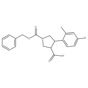 1-[(Benzyloxy)carbonyl]-4-(4-fluoro-2-methylphenyl)pyrrolidine-3-carboxylic acid Structure