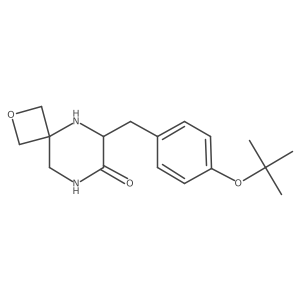 (R)-6-(4-(tert-Butoxy)benzyl)-2-oxa-5,8-diazaspiro[3.5]nonan-7-one结构式