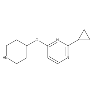 2-Cyclopropyl-4-(piperidin-4-yloxy)pyrimidine Structure