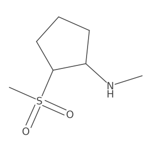 Rel-(1R,2S)-N-methyl-2-(methylsulfonyl)cyclopentan-1-amine结构式